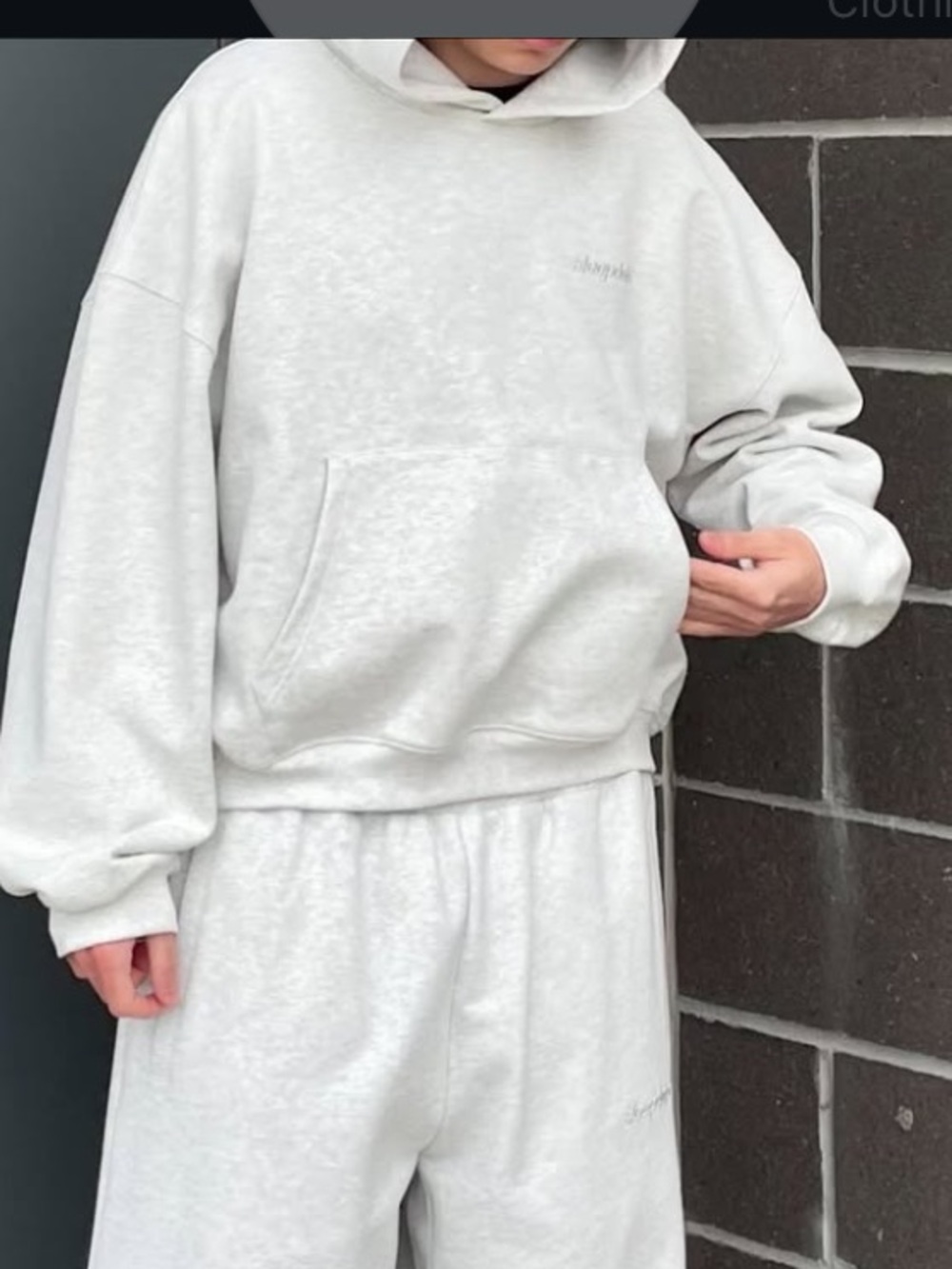 Sleepdebt Light Grey Sweatshirt Comfortable Everyday boxy oversized Sweatshirt